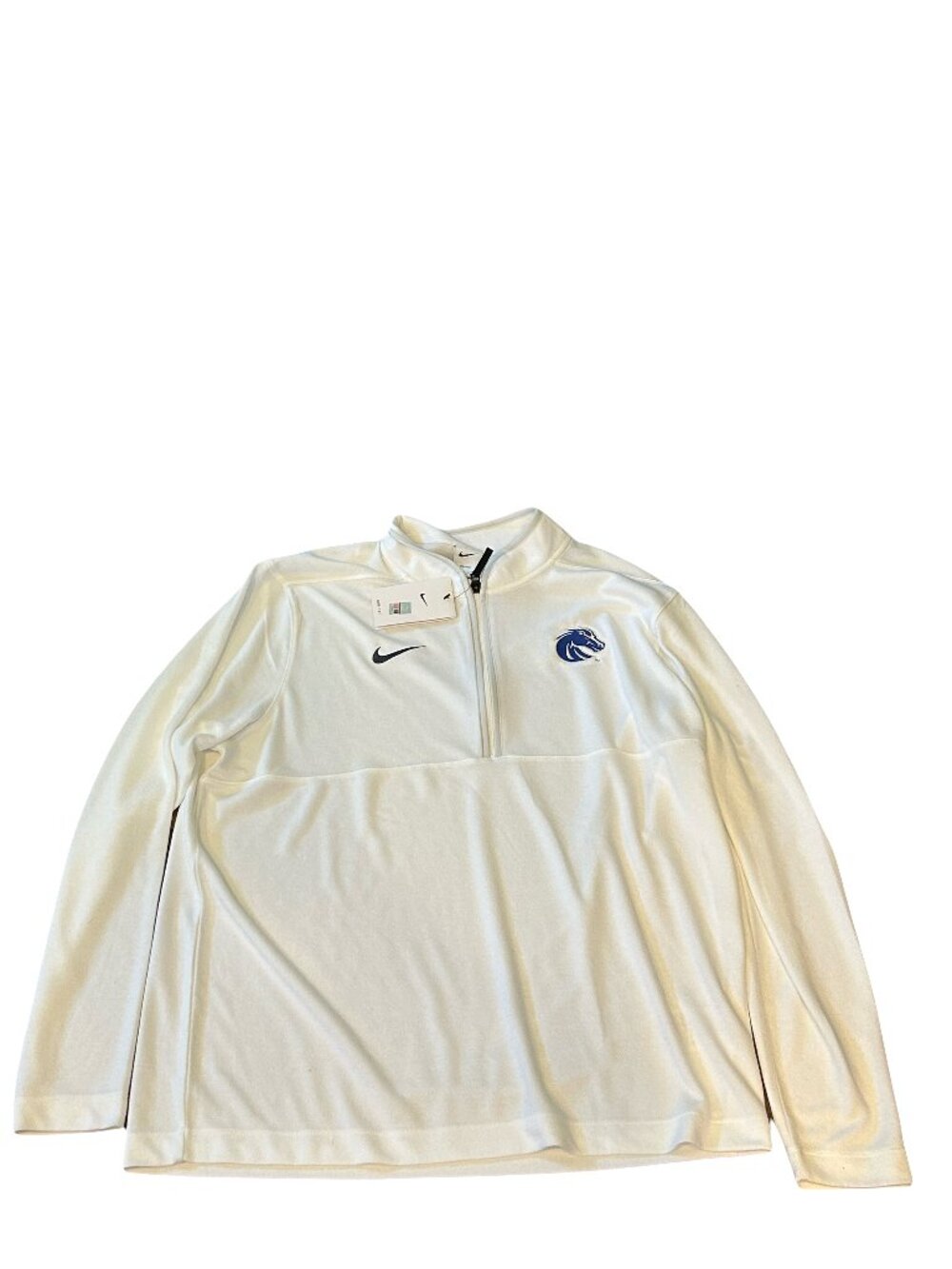 NWT Boise State Broncos Nike Dri-Fit 1/4 Zip Victory Logo Pullover Jacket